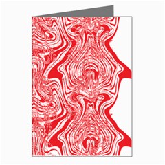 A Red And White Image Of A Pattern On A White Background Greeting Card