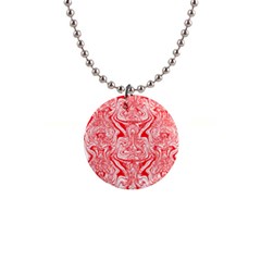 A Red And White Image Of A Pattern On A White Background 1  Button Necklace