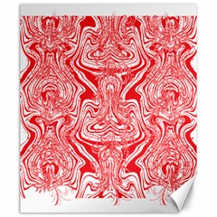 A Red And White Image Of A Pattern On A White Background Canvas 20  X 24 