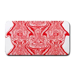 A Red And White Image Of A Pattern On A White Background Medium Bar Mat