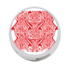 A Red And White Image Of A Pattern On A White Background 4-port Usb Hub (two Sides) by catchydesignhill