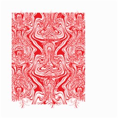 A Red And White Image Of A Pattern On A White Background Small Garden Flag (two Sides)