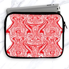 A Red And White Image Of A Pattern On A White Background Apple Ipad 2/3/4 Zipper Cases