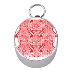 A Red And White Image Of A Pattern On A White Background Mini Silver Compasses