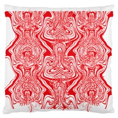 A Red And White Image Of A Pattern On A White Background Standard Premium Plush Fleece Cushion Case (two Sides)