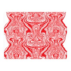 A Red And White Image Of A Pattern On A White Background Two Sides Premium Plush Fleece Blanket (mini)