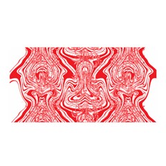 A Red And White Image Of A Pattern On A White Background Satin Wrap 35  X 70  by catchydesignhill