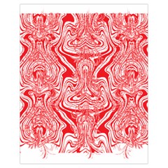 A Red And White Image Of A Pattern On A White Background Drawstring Bag (small) by catchydesignhill