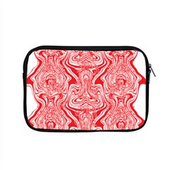 A Red And White Image Of A Pattern On A White Background Apple Macbook Pro 15  Zipper Case