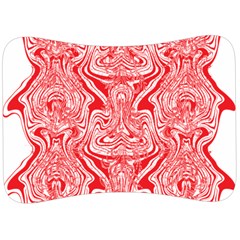 A Red And White Image Of A Pattern On A White Background Velour Seat Head Rest Cushion