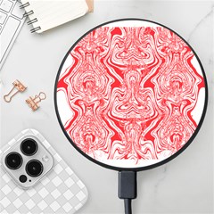 A Red And White Image Of A Pattern On A White Background Wireless Fast Charger(black)