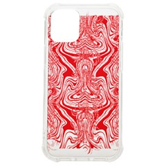 A Red And White Image Of A Pattern On A White Background Iphone 12 Mini Tpu Uv Print Case	