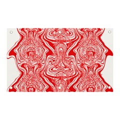 A Red And White Image Of A Pattern On A White Background Banner And Sign 5  X 3 