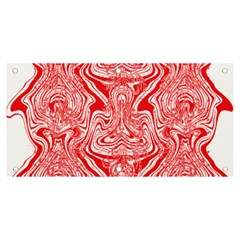 A Red And White Image Of A Pattern On A White Background Banner And Sign 6  X 3  by catchydesignhill