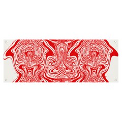 A Red And White Image Of A Pattern On A White Background Banner And Sign 8  X 3 