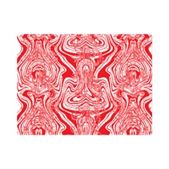 A Red And White Image Of A Pattern On A White Background Premium Plush Fleece Blanket (mini) by catchydesignhill