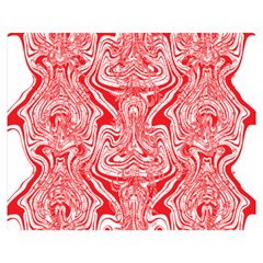 A Red And White Image Of A Pattern On A White Background Premium Plush Fleece Blanket (medium) by catchydesignhill