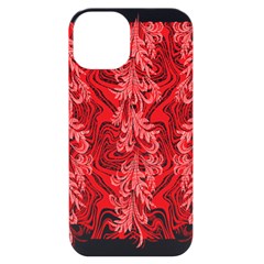 A Red And White Image Of A Pattern On A White Background Iphone 14 Black Uv Print Pc Hardshell Case