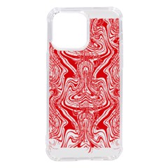 A Red And White Image Of A Pattern On A White Background Iphone 14 Pro Max Tpu Uv Print Case