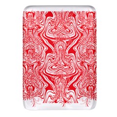 A Red And White Image Of A Pattern On A White Background Rectangular Glass Fridge Magnet (4 Pack) by catchydesignhill