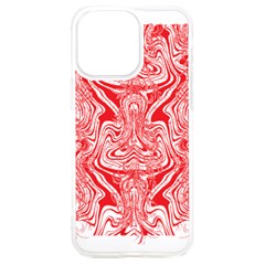 A Red And White Image Of A Pattern On A White Background Iphone 15 Plus Tpu Uv Print Case by catchydesignhill