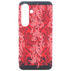 A Red And White Image Of A Pattern On A White Background Samsung Galaxy S24 6 2 Inch Black Tpu Uv Case