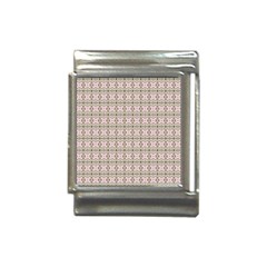 A Pink And Brown Pattern On A White Background Italian Charm (13mm)