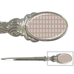 A Pink And Brown Pattern On A White Background Letter Opener