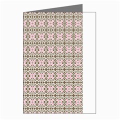 A Pink And Brown Pattern On A White Background Greeting Cards (pkg Of 8)