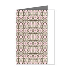 A Pink And Brown Pattern On A White Background Mini Greeting Card