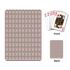 A Pink And Brown Pattern On A White Background Playing Cards Single Design (rectangle)