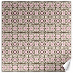 A Pink And Brown Pattern On A White Background Canvas 16  X 16 