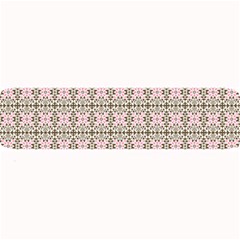 A Pink And Brown Pattern On A White Background Large Bar Mat