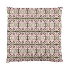 A Pink And Brown Pattern On A White Background Standard Cushion Case (two Sides)