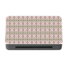 A Pink And Brown Pattern On A White Background Memory Card Reader With Cf