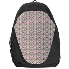 A Pink And Brown Pattern On A White Background Backpack Bag