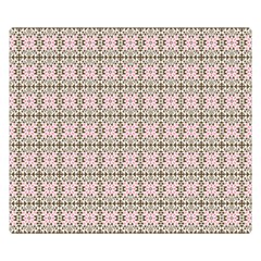 A Pink And Brown Pattern On A White Background Two Sides Premium Plush Fleece Blanket (kids Size)