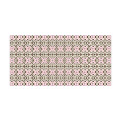 A Pink And Brown Pattern On A White Background Yoga Headband