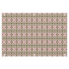 A Pink And Brown Pattern On A White Background Banner And Sign 6  X 4  by catchydesignhill