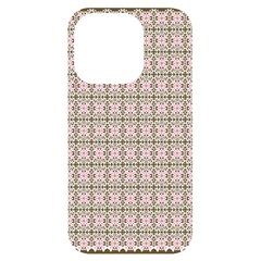 A Pink And Brown Pattern On A White Background Iphone 14 Pro Black Uv Print Pc Hardshell Case