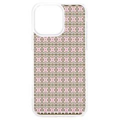 A Pink And Brown Pattern On A White Background Iphone 15 Pro Max Tpu Uv Print Case