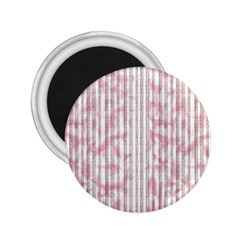 A Pink And White Striped Background 2 25  Magnets by catchydesignhill