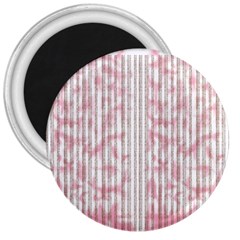 A Pink And White Striped Background 3  Magnets