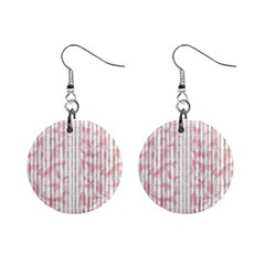 A Pink And White Striped Background Mini Button Earrings