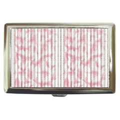 A Pink And White Striped Background Cigarette Money Case