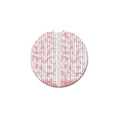 A Pink And White Striped Background Golf Ball Marker