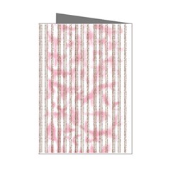 A Pink And White Striped Background Mini Greeting Cards (pkg Of 8)