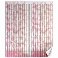 A Pink And White Striped Background Canvas 8  X 10 