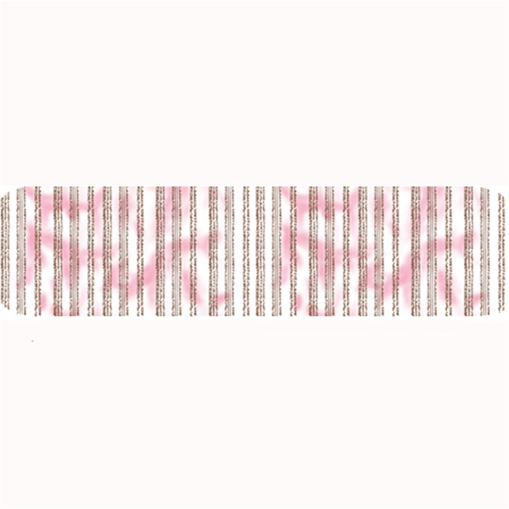 A Pink And White Striped Background Large Bar Mat