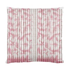 A Pink And White Striped Background Standard Cushion Case (one Side)